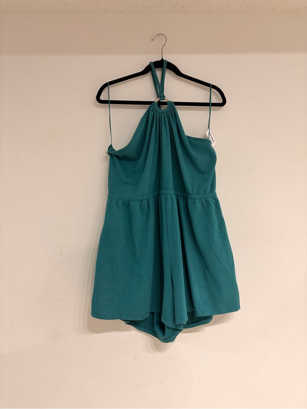 Old Navy Teal Halter One-Piece Romper with Ring Detail